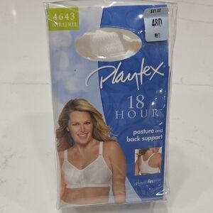 Playtex 18 Hour White Bra with Posture Support Sz 48D